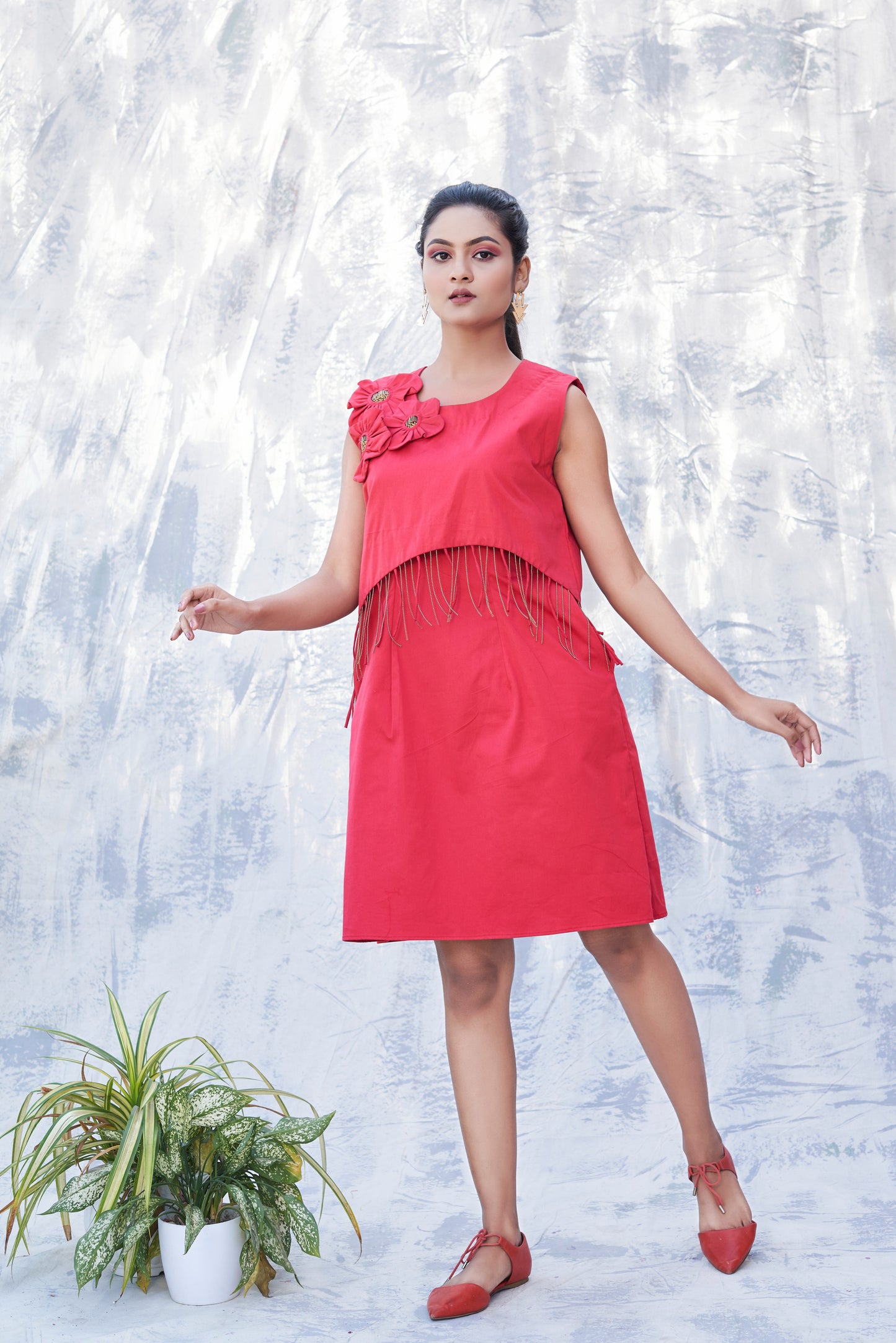Petal Cascade Dress