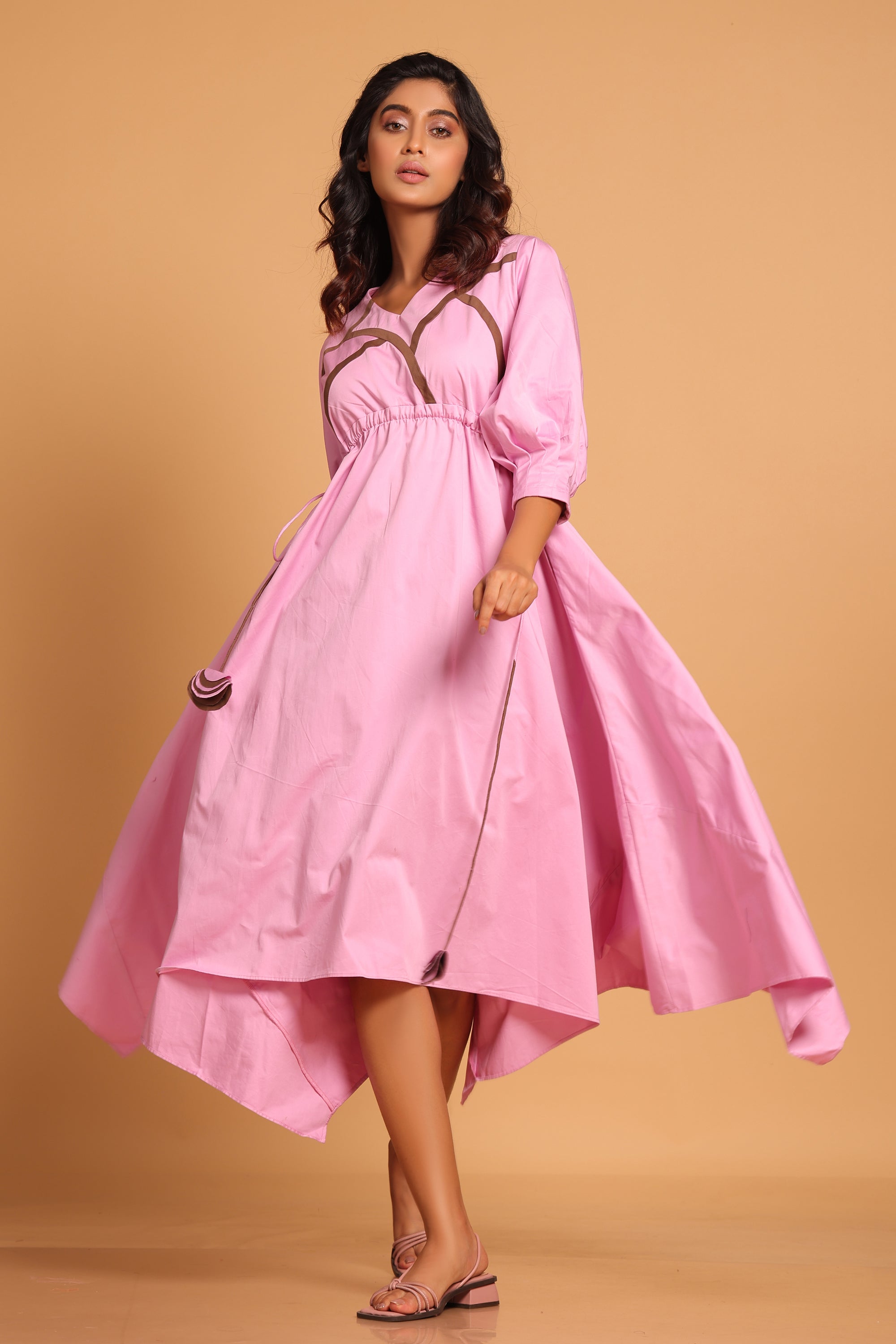 Chic Cotton Handkerchief Dress  - Pink(Orchid)