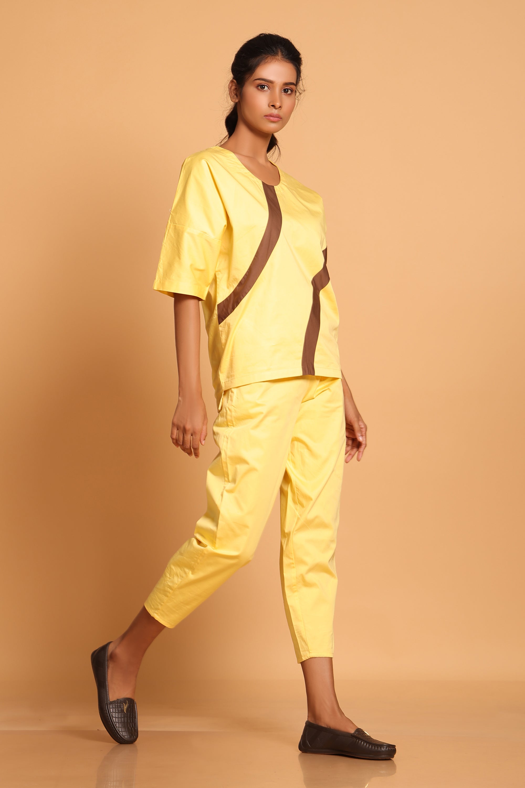 Pear Shape Comfort Co-ord Set- Yellow(YL)
