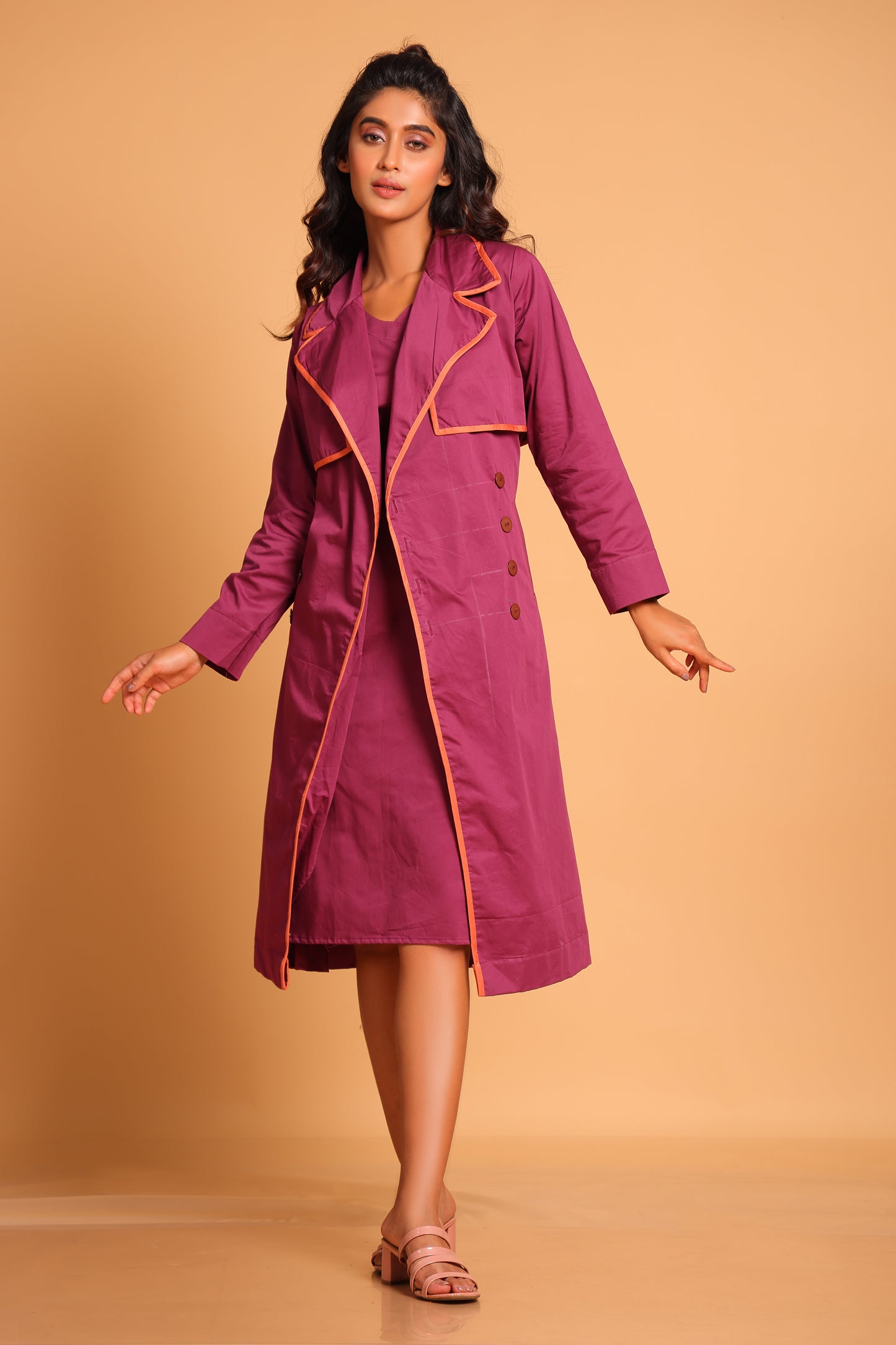 Chic Cotton Trench Coat Set
