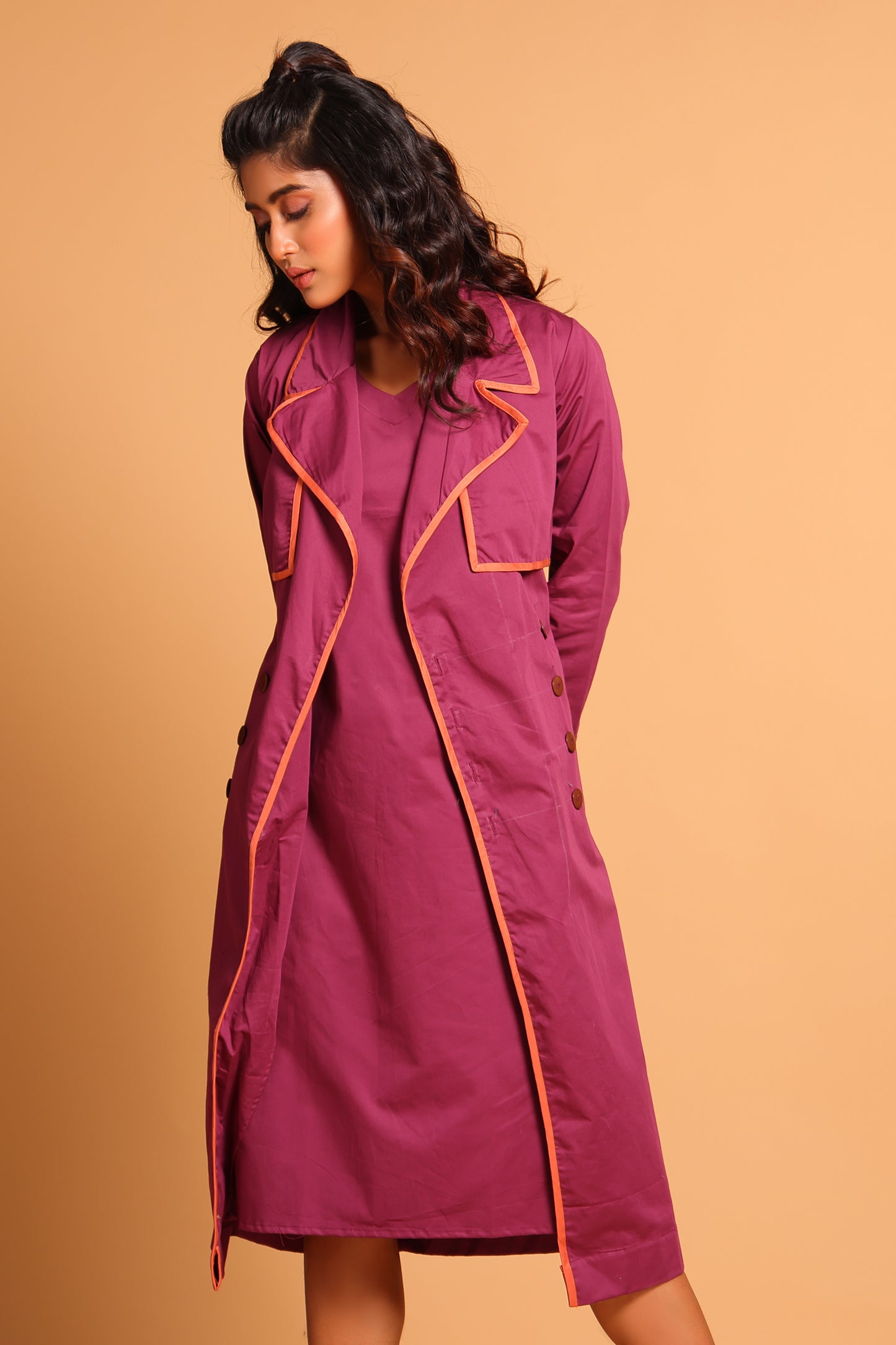 Chic Cotton Trench Coat Set