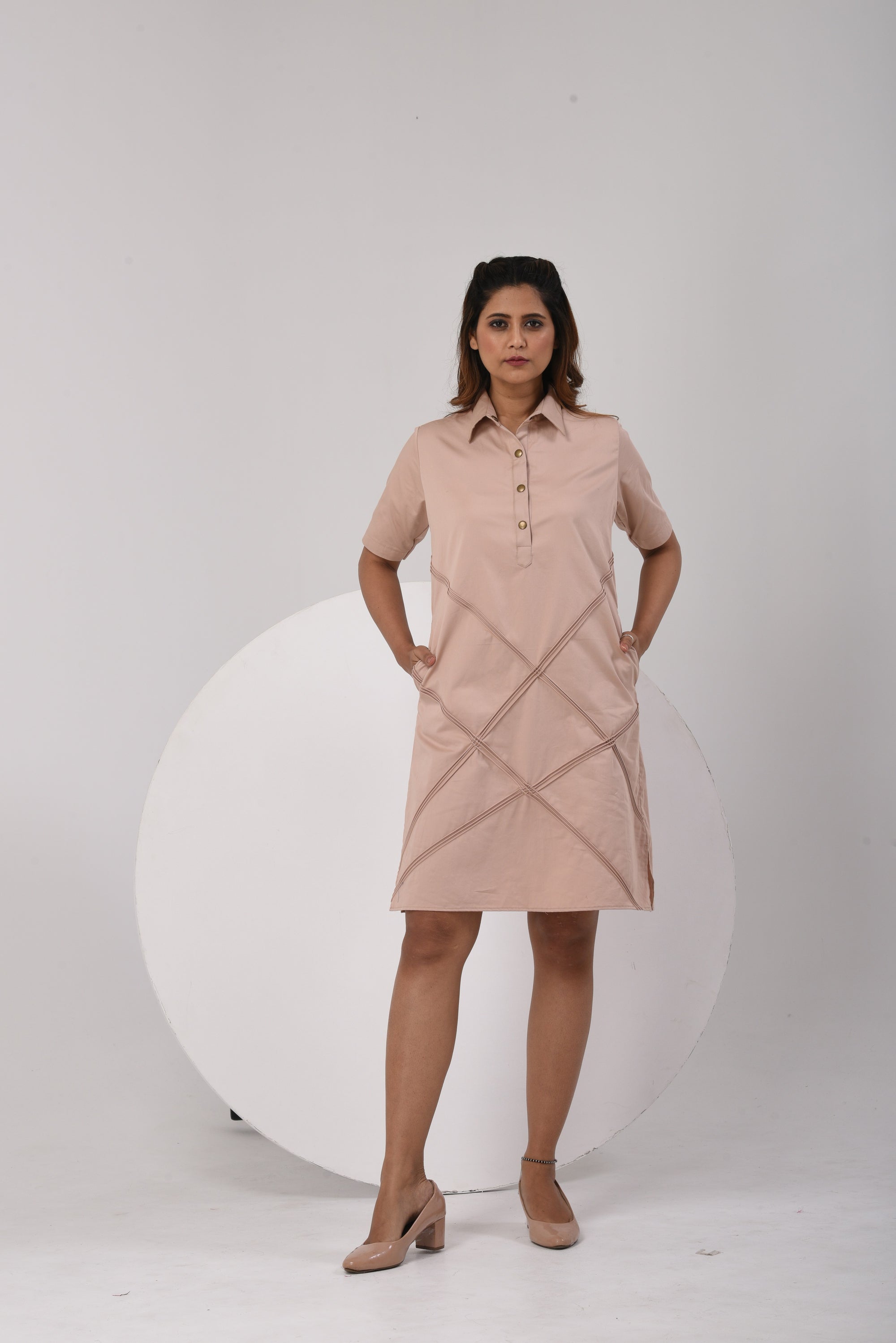 Chord Grace Dress - Beige