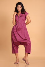 Trendy Cotton Harem Jumpsuit