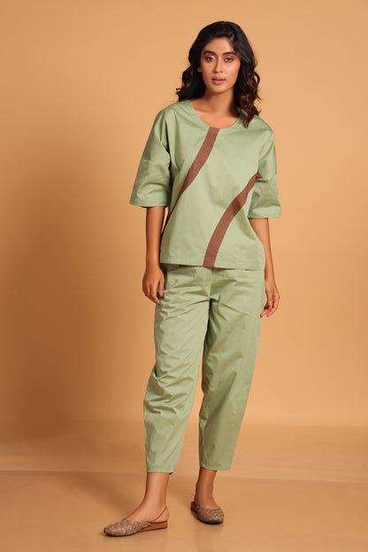 Pear Shape Comfort Co-ord Set - Green(Loden Frost)