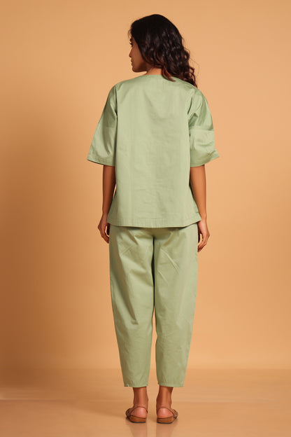 Pear Shape Comfort Co-ord Set - Green(Loden Frost)