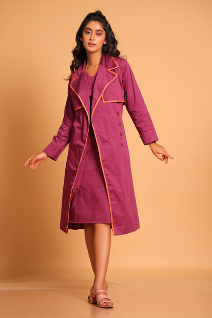 Chic Cotton Trench Coat Set