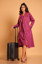 Chic Cotton Trench Coat Set